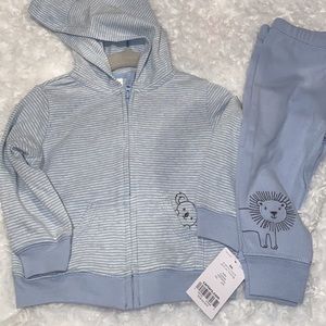 Carter’s blue/grey zip up set
